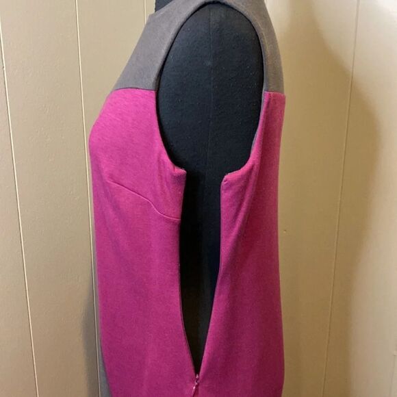 Z Morgan McFeeters Women’s 4 Midi Dress Colorblock Sleeveless 60s Back Slit - Picture 6 of 11